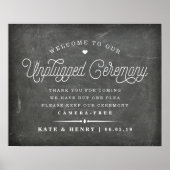 Rustic Chalkboard niet-aangesloten Ceremony Poster (Voorkant)