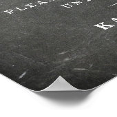 Rustic Chalkboard niet-aangesloten Ceremony Poster (Hoek)