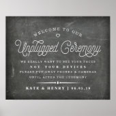 Rustic Chalkboard niet-aangesloten Ceremony Poster (Voorkant)