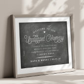 Rustic Chalkboard niet-aangesloten Ceremony Poster