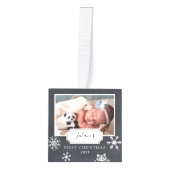 Rustic Chalkboard Photo Collage Snow Decoratie (Voorkant)