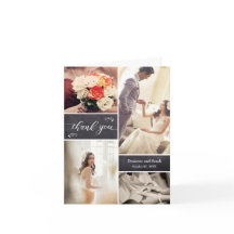 Rustic Chalkboard Photo Collage Wedding