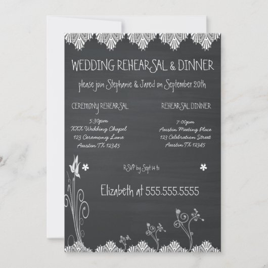 Rustic Chalkboard repesal diner Kaart (Voorkant)