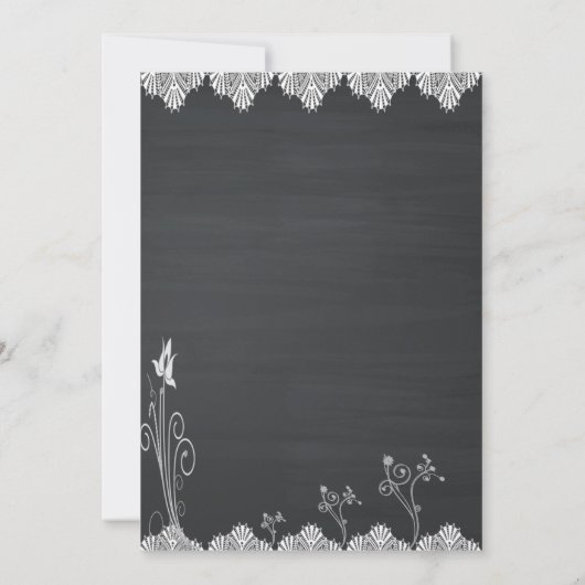 Rustic Chalkboard repesal diner Kaart (Achterkant)