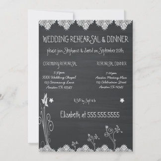 Rustic Chalkboard repesal diner Kaart