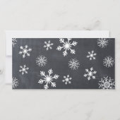 Rustic Chalkboard Snowflake Merry-kerstfoto Kaart (Achterkant)