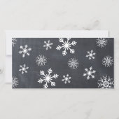 Rustic Chalkboard Snowflake Merry-kerstfoto Kaart (Achterkant)