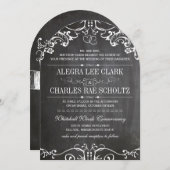 Rustic Chalkboard Typografie Kaart (Voorkant / Achterkant)