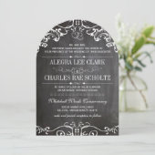 Rustic Chalkboard Typografie Kaart (Staand voorkant)