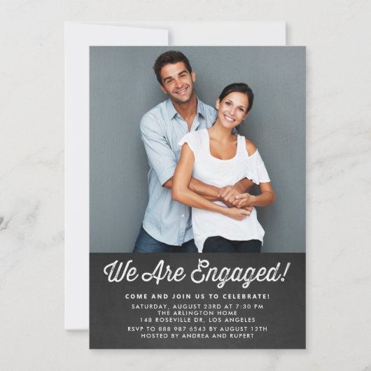 RUSTIC CHALKBOARD | VERZOEK VAN DE BETROKKENPARTIJ KAART (Voorkant)