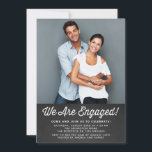 RUSTIC CHALKBOARD | VERZOEK VAN DE BETROKKENPARTIJ KAART<br><div class="desc">RUSTIC CHALKBOARD | INVITATIE  verlovingspartijuitnodiging van de INGENPARTIJ,  met rustige retro-typografie en achtergrond van het karton. Vergelijkbare objecten kunnen in mijn winkel worden gevonden.</div>