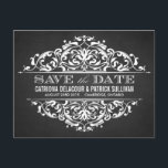 RUSTIC CHALKBOARD VINTAGE BEWAREN DE DATUM BRIEFKA AANKONDIGINGSKAART<br><div class="desc">RUSTIC VINTAGE CHALKBOARD SPAREN HET BRIEFKAART VAN DE DATUM Andere kleuren en stijlen zijn beschikbaar in mijn opslag.</div>