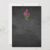 Rustic Chalkboard Vintage Floral Wedding Kaart (Achterkant)