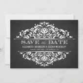 Rustic Chalkboard Vlaams Lijst Save The Date (Voorkant)