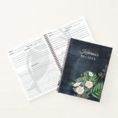 Rustic Chalkboard Waterverf Greenery Rozen Recipe Notitieboek (Binnen)