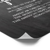 Rustic Chalkboard, weddenschap, bijdrage Poster (Hoek)