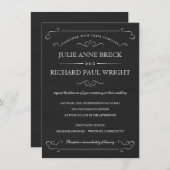  Rustic Chalkboard Wedding Invitations Kaart (Voorkant / Achterkant)
