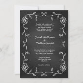 Rustic Chalkboard Wedding Invitations Kaart (Voorkant)