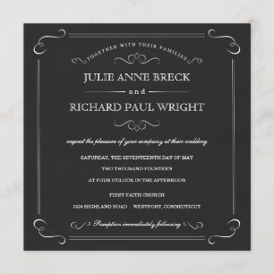  Rustic Chalkboard Wedding Invitations Kaart