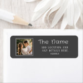 Rustic Chalkboard Wedding Photo Etiket (Insitu)