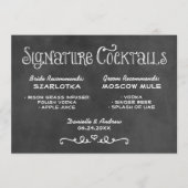 Rustic Chalkboard Wedding Signature Cocktails (Voorkant)