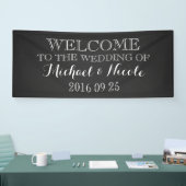 Rustic Chalkboard Wedding Welkomstteken Aangepast Spandoek (Beurs)