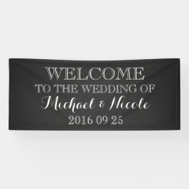 Rustic Chalkboard Wedding Welkomstteken Aangepast Spandoek