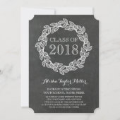 Rustic Chalkboard Wreath Photo 2018 Afstuderen Kaart (Voorkant)