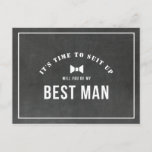 Rustic Chalkboard zal mijn beste man zijn Uitnodiging Briefkaart<br><div class="desc">Aangepast ontworpen "Will you be My Best Man"-voorstelkaart met een modern,  robuust design op een achtergrond met een krijtbordstijl.</div>