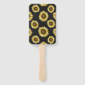 Rustic Chalkboard zonnebloemen op Mason Jar Weddin Handwaaier (Achterkant)