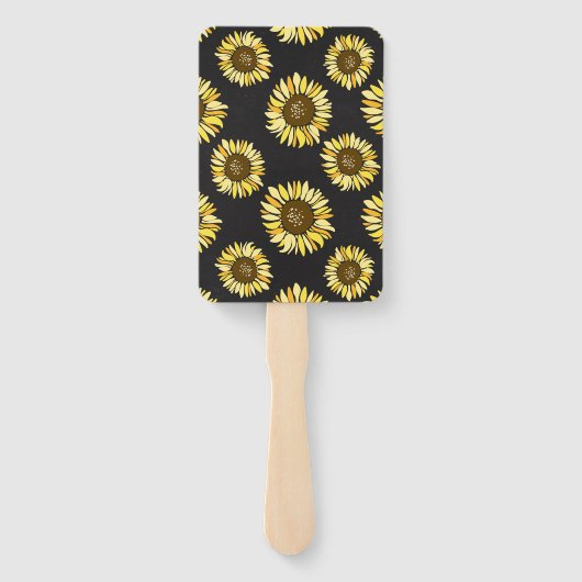 Rustic Chalkboard zonnebloemen op Mason Jar Weddin Handwaaier (Achterkant)