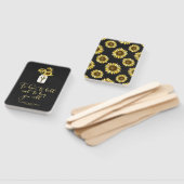 Rustic Chalkboard zonnebloemen op Mason Jar Weddin Handwaaier (Niet-gemonteerd)