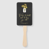 Rustic Chalkboard zonnebloemen op Mason Jar Weddin Handwaaier (Voorkant)
