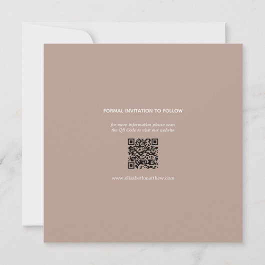 Rustic Champagne Ampersand Photo Collage Wedding Save The Date (Achterkant)