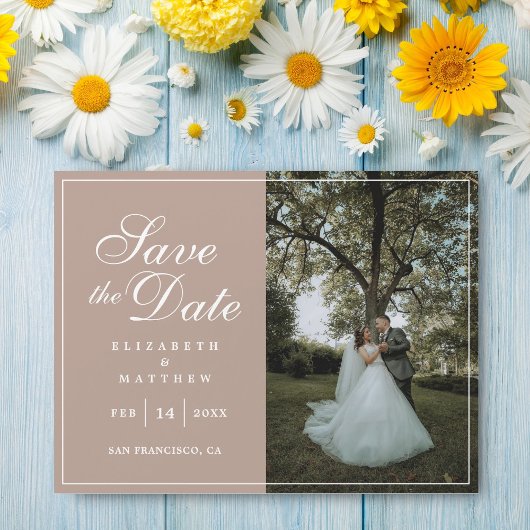 Rustic Champagne Wedding Afbeelding Save the Date