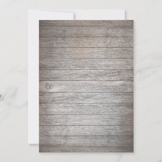 Rustic Chandelier Barn Drapery Wedding Kaart (Achterkant)