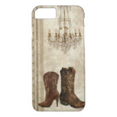 Rustic Chandelier Western land cowboylaarzen Case-Mate iPhone Case (Achterkant)