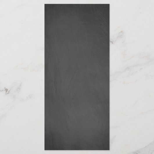 Rustic Charcoal Black Wedding Buffet Menu (Achterkant)