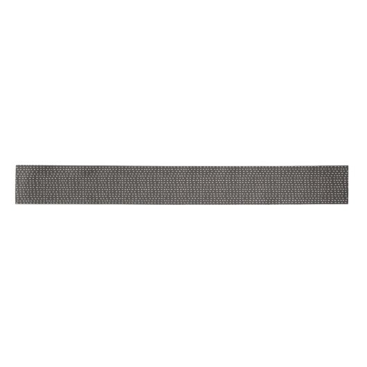Rustic Charcoal Dash Mark Pattern Satijnen Lint (Voorkant)