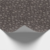 Rustic Charcoal Snowflake Christmas Cadeaupapier (Hoek)