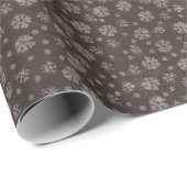 Rustic Charcoal  Snowflake Christmas Cadeaupapier (Rol Hoek)