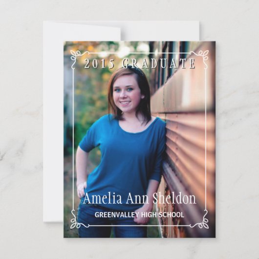 Rustic Charm Afstuderen Open House Invite Kaart (Voorkant)