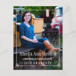 Rustic Charm Afstuderen Open House Invite Kaart