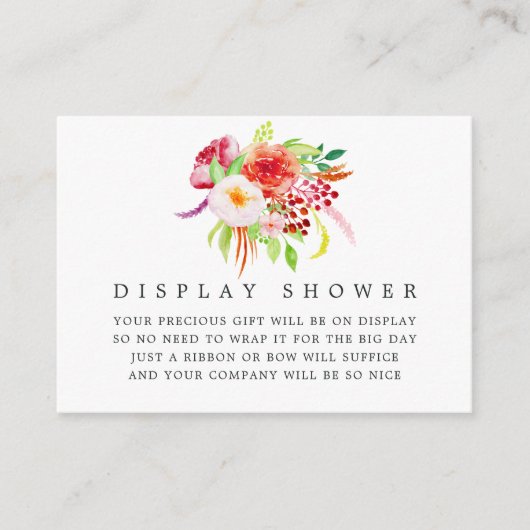  Rustic Charm Baby shower Display Shower Informatiekaartje (Voorkant)