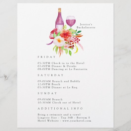  Rustic Charm Bachelorette Party reisroute Flyer (Voorkant)
