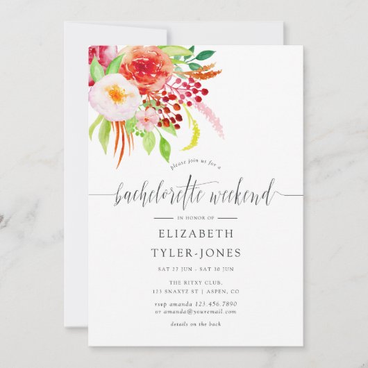  Rustic Charm Bachelorette Weekend Planning Kaart (Voorkant)