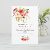 Rustic Charm Bridesmaids Luncheon Invite Kaart (Staand voorkant)
