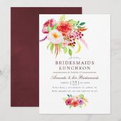 Rustic Charm Bridesmaids Luncheon Invite Kaart (Voorkant / Achterkant)