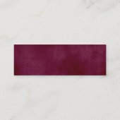 Rustic Charm Burgundy Blush Pink Floral Wedding Mini Visitekaartje (Achterkant)