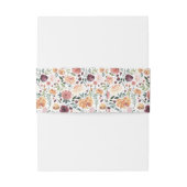 Rustic Charm Burgundy Blush Pink Floral Wedding Uitnodigingen Wikkel (Achterkant Voorbeeld)